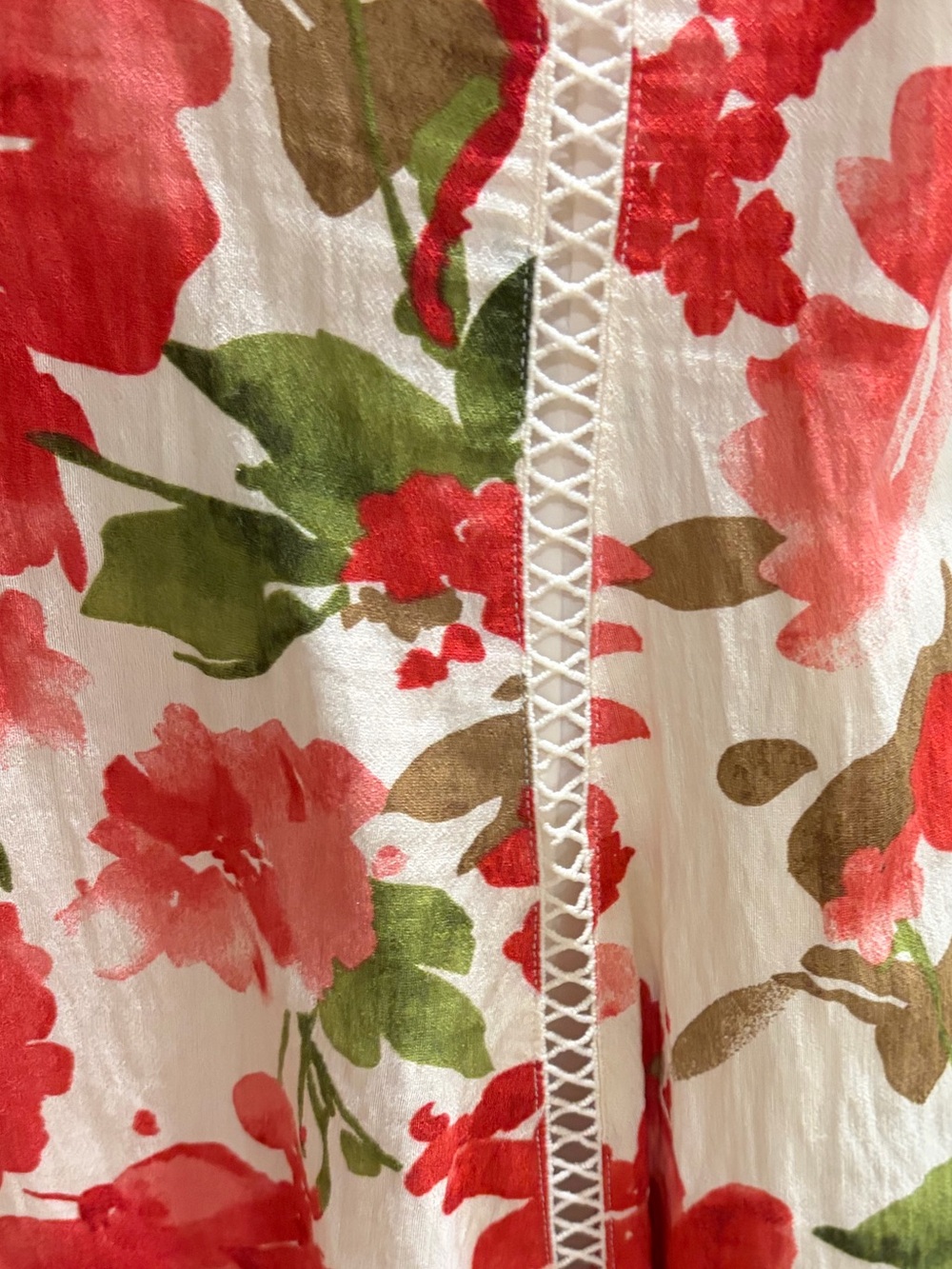 Red Floral Spaghetti-Strap Mini Dress - Picture 4 of 5